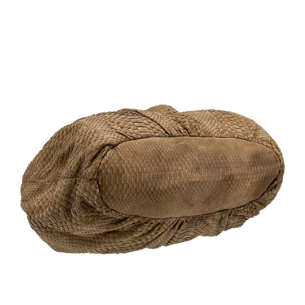 Gucci Studded Python Snake Leather Pelham Slouchy… - image 6